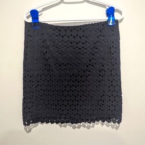 Navy Blue Floral Mini Skirt Joe Fresh